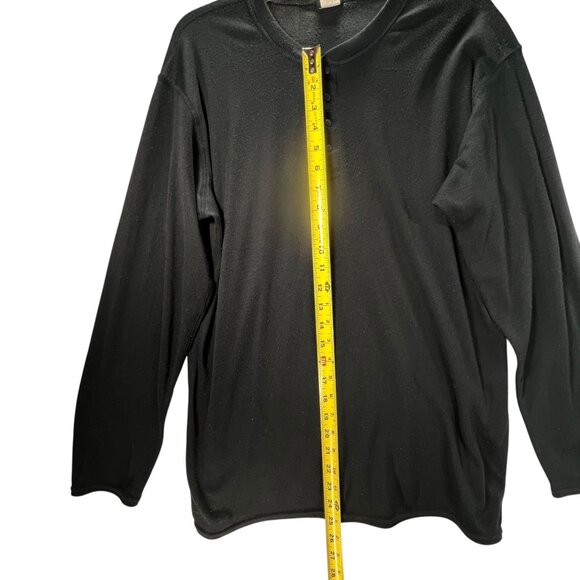Vtg Patagonia Capilene Black Henley Shirt Snap Large Base Layer Long Sleeve USA - Picture 7 of 9